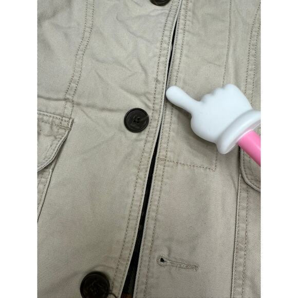 "Lands End" VTG? Men's Barn Coat SZ L (42-44) CHore Coat Flannel Lined PLZ READ! - Picture 9 of 15